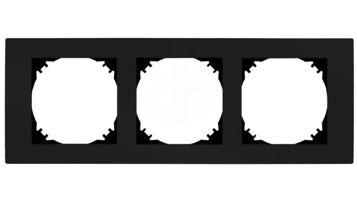 SANTRA ramka potrójna czarny 4173-09