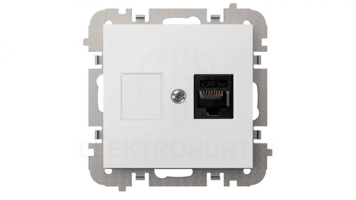 SANTRA gniazdo 1xkomputerowe RJ45 bez ramki podtynkowe biały 4148-10