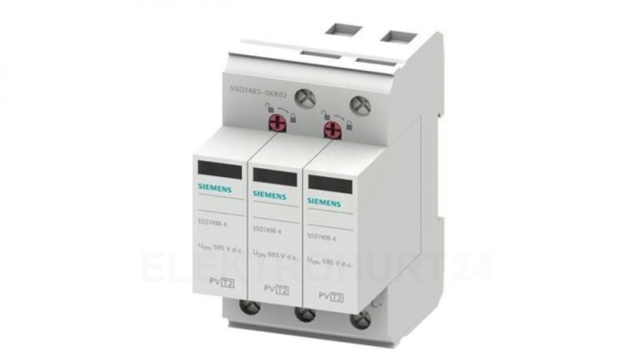 Ogranicznik przepięć PV Typ 2 Uc 1000V DC Iimp 15kA Imax 40kA SENTRON 5SD7483-0KK02