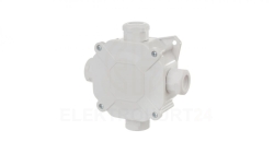 Puszka natynkowa hermetyczna 75x75x33mm (4xPG16) z zaciskami 5x4mm2 IP67 szara 0298-00