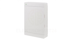 Rozdzielnica modułowa natynkowa AREO PE+N 3x18 IP40 biały 3652-00