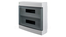 Rozdzielnica modułowa natynkowa AREO PE+N 2x18 IP40 biały/dymny 3651-01