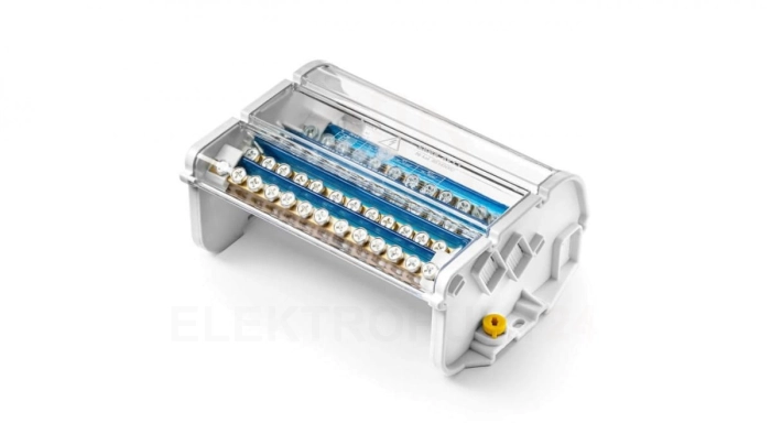 Czterobiegunowy modułowy blok rozdzielczy 4x(11x6mm 2x25mm 2x35mm) na szynę TS35 ShNK 4x13 85145002
