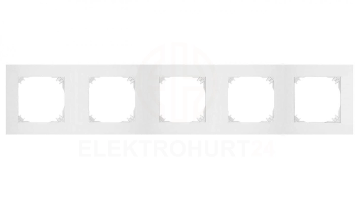 SANTRA ramka pięciokrotna IP20 biały 4175-00