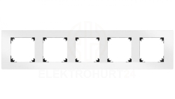 VESTRA ramka pięciokrotna IP20 biały 3875-00