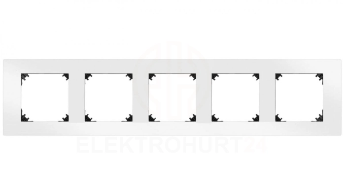 VESTRA ramka pięciokrotna IP20 biały 3875-00