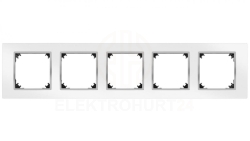 VESTRA ramka pięciokrotna IP20 biały/chrom 3875-26