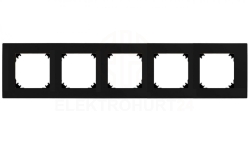 SANTRA ramka pięciokrotna IP20 czarny 4175-09