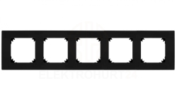 VESTRA ramka pięciokrotna IP20 czarny 3875-09