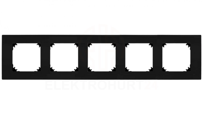 VESTRA ramka pięciokrotna IP20 czarny 3875-09