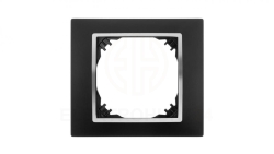 VESTRA ramka pojedyncza czarny/chrom 3871-46