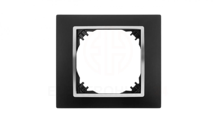 VESTRA ramka pojedyncza czarny/chrom 3871-46