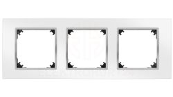 VESTRA ramka potrójna biały/chrom 3873-26