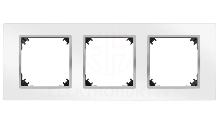VESTRA ramka potrójna biały/chrom 3873-26