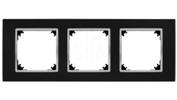 VESTRA ramka potrójna czarny/chrom 3873-46