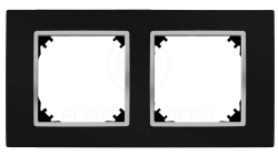 VESTRA ramka podwójna czarny/chrom 3872-46