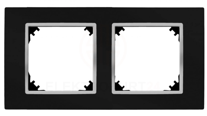VESTRA ramka podwójna czarny/chrom 3872-46