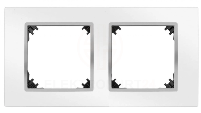 VESTRA ramka podwójna biały/chrom 3872-26