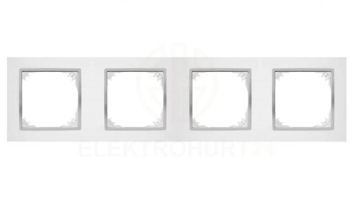 SANTRA ramka czterokrotna IP20 biały/chrom 4174-26
