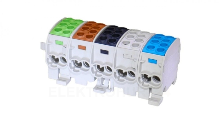 Blok rozdzielczy-odgałęźny Al/Cu SCB 35-5X (80250) SIMBLOCK pięciobiegunowy 35mm2 zie/brą/cza/sza/nie 81507030