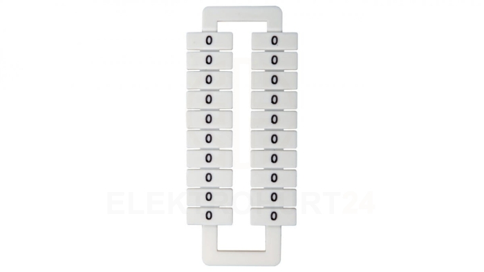 Oznacznik do złączek (EURO) 2,5-70mm2 biały 43192 (nadruk 0) /20szt./