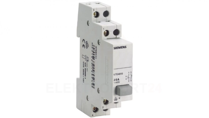 Przycisk modułowy 20A 1Z 1R szary bistabilny 5TE4810