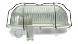 Oprawa kanałowa OWAL 100 E27 z siatką metalową, klosz z poliwęglanu IP44 D.3152P