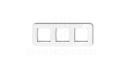 ICON Ramka uniwersalna potrójna zaokrąglona - efekt szkła (ramka: biała spód: biały) 0-0-IRSZ-3