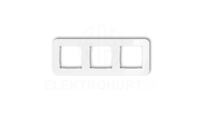 ICON Ramka uniwersalna potrójna zaokrąglona - efekt szkła (ramka: biała spód: biały) 0-0-IRSZ-3