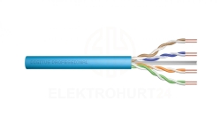 Kabel teleinformatyczny U/UTP kat. 6A 4x2xAWG23 LSOH drut niebieski Dca DK-1614-A-VH-05 /50m/