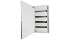 Rozdzielnica natynkowa metalowa 72 modułowa 4x18 436x755x130 RAL9003 IP30 MN72/4/18