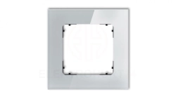 ICON Ramka uniwersalna pojedyncza kwadratowa - efekt szkła (ramka: szara spód: czarny) 15-12-IRSK-1