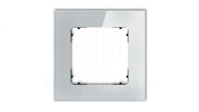 ICON Ramka uniwersalna pojedyncza kwadratowa - efekt szkła (ramka: szara spód: czarny) 15-12-IRSK-1