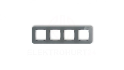 ICON Ramka uniwersalna poczwórna zaokrąglona - efekt szkła (ramka: grafitowa spód: czarny) 28-12-IRSZ-4