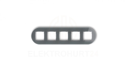 ICON Ramka uniwersalna pięciokrotna okrągła - efekt szkła (ramka: grafitowa spód: grafitowy mat) 28-28-IRSO-5