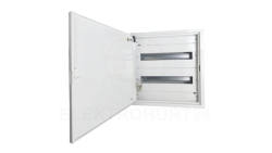 Rozdzielnica natynkowa metalowa 36 modułowa 2x18 436x455x130 RAL9003 P30 MN36/2/18