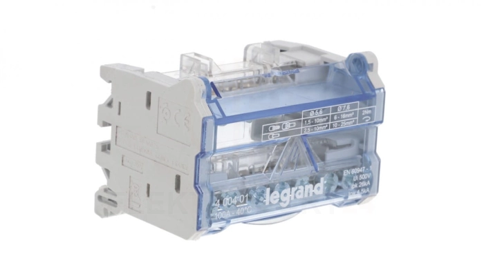 Modułowy blok rozdzielczy 4M 2P-6 100A 2 rzędy 6 zacisków 400401
