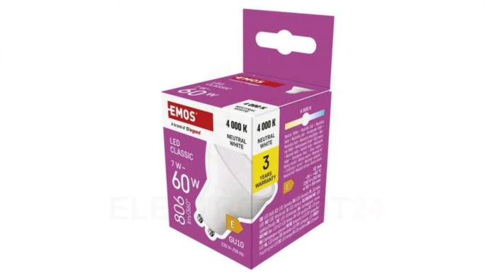 Żarówka LED Classic MR16 GU10 7W 800lm 4000K neutralna biel ZQ8E43