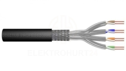 Kabel teleinformatyczny S/FTP kat.7 PE zewnętrzny suchy czarny Fca DK-1741-V-5-OD /500m/