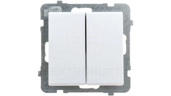 SONATA Łącznik podwójny schodowy biały mat ŁP-10R/m/75