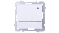 SONATA Łącznik krzyżowy z podświetleniem niebieskim biały mat ŁP-4RS/m/75