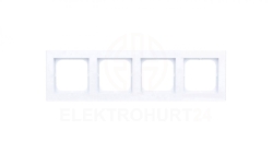 SONATA Ramka poczwórna biały mat R-4R/75