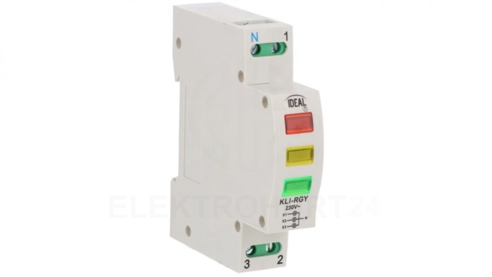 Lampka modułowa LED 3-Fazowa czerwona/żółta/zielona KLI-RGY (3x230V+N) AC 32893