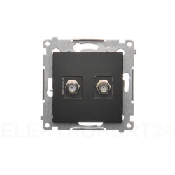 Simon 54 Gniazdo antenowe typu F podwójne (moduł)