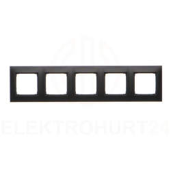 Simon 54 Premium Ramka 5-krotna czarny mat DR5/49