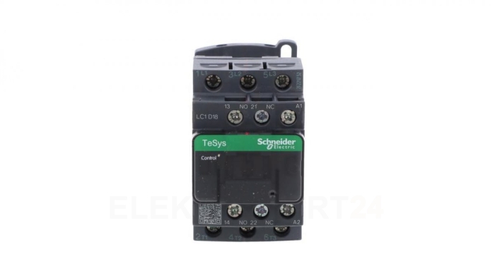 Stycznik mocy 3P 18A AC3 230VAC 50Hz 1R + 1Z LC1D18P5