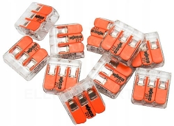 ZESTAW 10 SZT. Szybkozłączka 3x0,5-6mm2 transparen