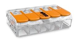 Szybkozłączka 5x0,5-6mm2 transparentna-pomarańczowa /1szt/