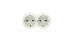 Rozgałęźnik wtyczkowy dwukrotny z/u schuko R-21S/B W-72004