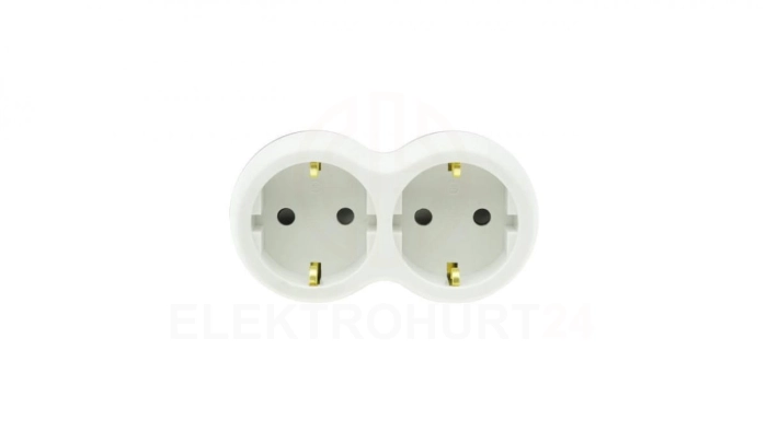 Rozgałęźnik wtyczkowy dwukrotny z/u schuko R-21S/B W-72004